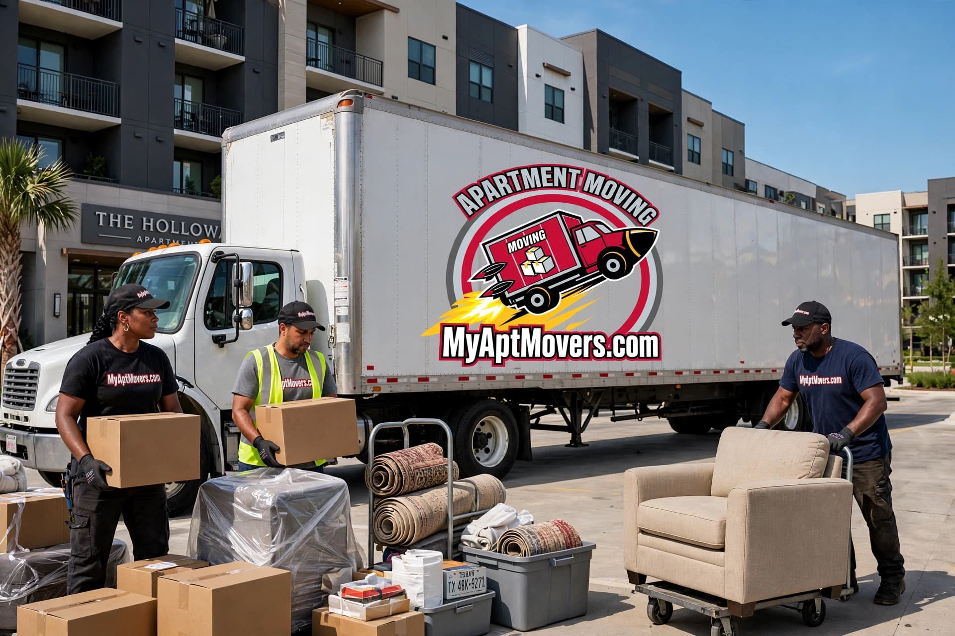 MyAptMovers crew on a live apartment move